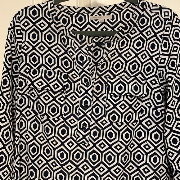 Navy Blue and White Tunic - Picture 2 of 3